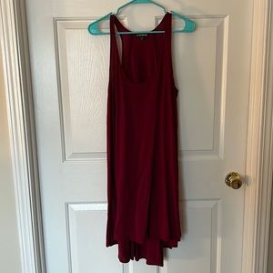 Sexy red high-low dress from Express 🥰